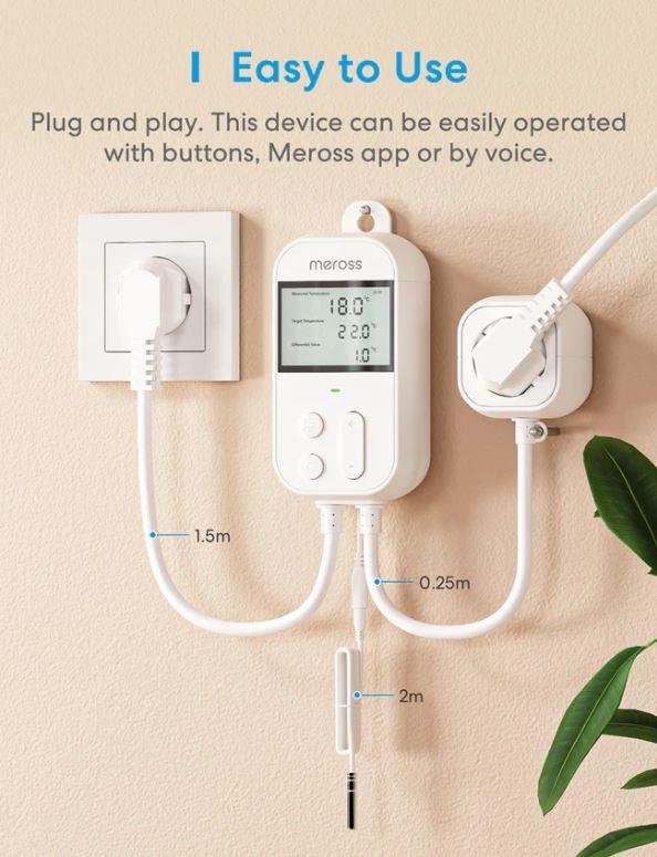 SMART HOME WI-FI THERMOSTAT/HEAT.&COOLING MTS200BHK MEROSS
