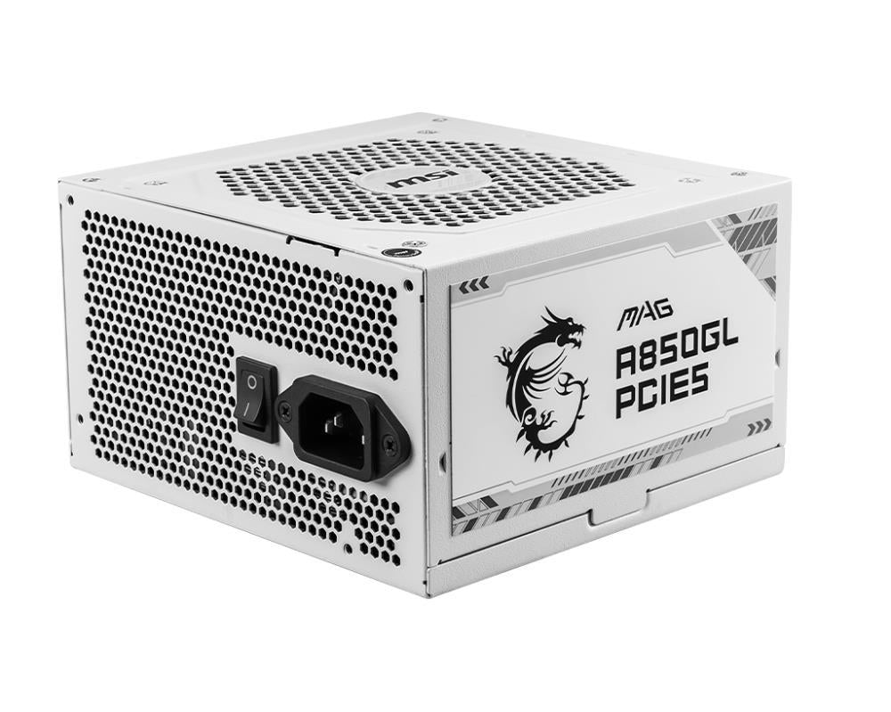 Power Supply MSI 850 Watts Efficiency 80 PLUS GOLD PFC Active MAGA850GLPCIE5WHITE