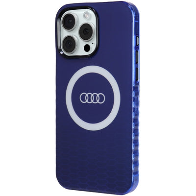 Audi IML Big Logo MagSafe case for iPhone 15 Pro Max - blue