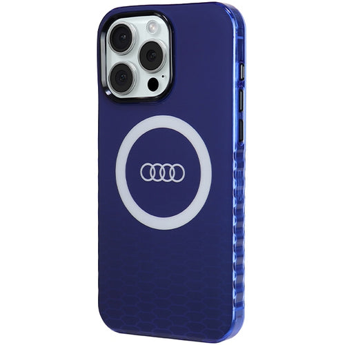 Audi IML Big Logo MagSafe case for iPhone 15 Pro Max - blue