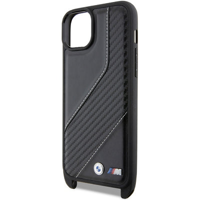 BMW M Edition Carbon Stripe &amp; Strap case for iPhone 15 / 14 / 13 - black