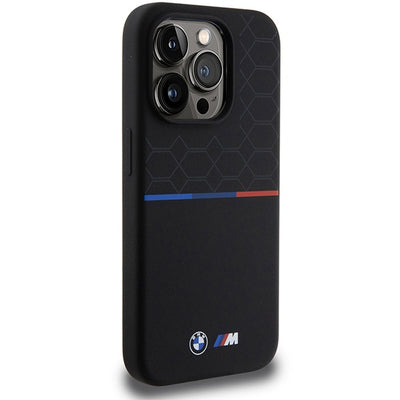 BMW M Silicone Pattern MagSafe case for iPhone 15 Pro - black