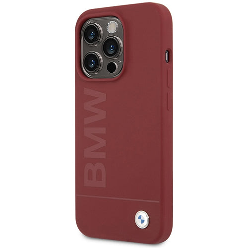 BMW Silicone Big Logo MagSafe case for iPhone 15 Pro - red