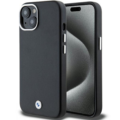BMW Signature Wrapped Metal MagSafe Case for iPhone 15/14/13 - Black