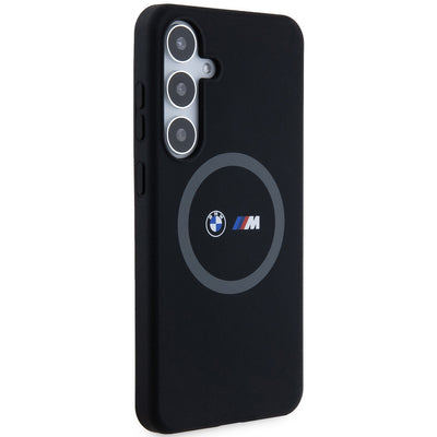 BMW M Silicone Printed Ring MagSafe case for Samsung Galaxy S24+ - black