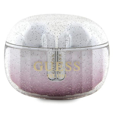 Guess Glitter Gradient TWS Bluetooth headphones + docking station - pink