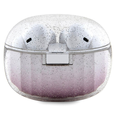 Guess Glitter Gradient TWS Bluetooth headphones + docking station - pink