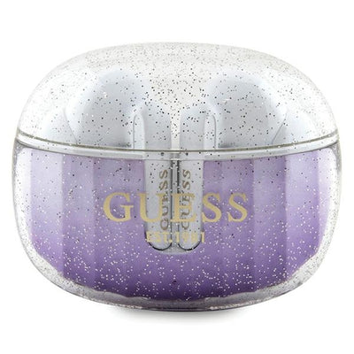 Guess Glitter Gradient TWS Bluetooth headphones with docking station - purple