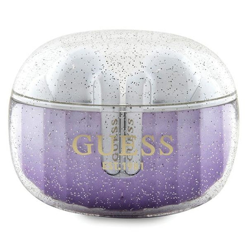 Guess Glitter Gradient TWS Bluetooth headphones with docking station - purple