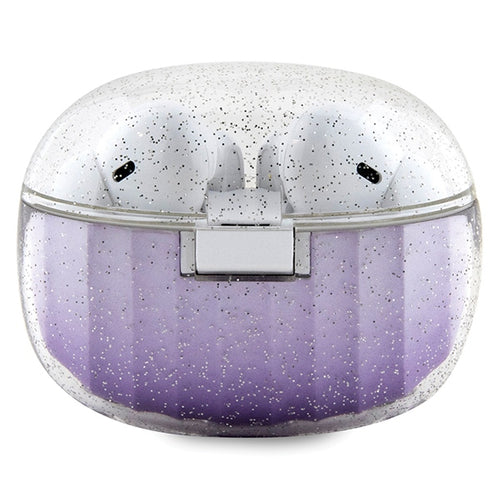 Guess Glitter Gradient TWS Bluetooth headphones with docking station - purple