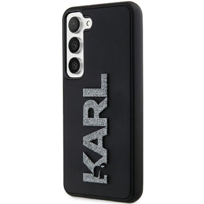 Karl Lagerfeld 3D Rubber Glitter Logo case for Samsung Galaxy S23 - black