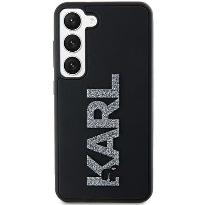 Karl Lagerfeld 3D Rubber Glitter Logo case for Samsung Galaxy S23 - black