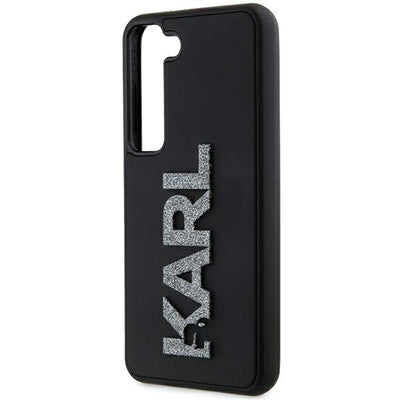 Karl Lagerfeld 3D Rubber Glitter Logo case for Samsung Galaxy S23 - black