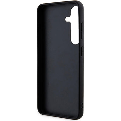 Karl Lagerfeld Fixed Glitter Ikonik Logo Metal Pin case for Samsung Galaxy S24+ - black