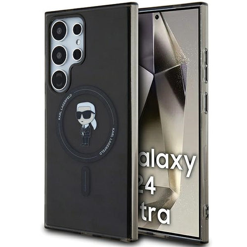 Karl Lagerfeld IML Ikonik MagSafe Case for Samsung Galaxy S24 Ultra - Black