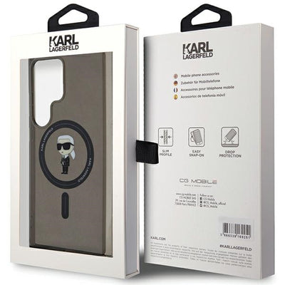 Karl Lagerfeld IML Ikonik MagSafe Case for Samsung Galaxy S24 Ultra - Black