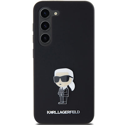 Karl Lagerfeld Silicone Ikonik Metal Pin case for Samsung Galaxy S23+ - black