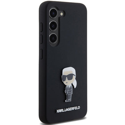 Karl Lagerfeld Silicone Ikonik Metal Pin case for Samsung Galaxy S23+ - black