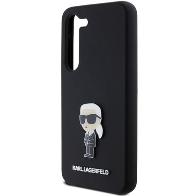 Karl Lagerfeld Silicone Ikonik Metal Pin case for Samsung Galaxy S23 - black