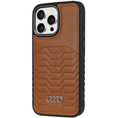 Audi Synthetic Leather case with MagSafe for iPhone 14 Pro - brown
