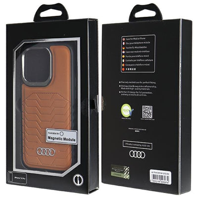 Audi Synthetic Leather case with MagSafe for iPhone 14 Pro - brown