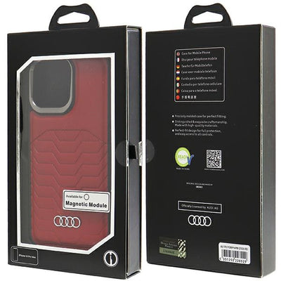 Audi Synthetic Leather case with MagSafe for iPhone 14 Pro Max - red