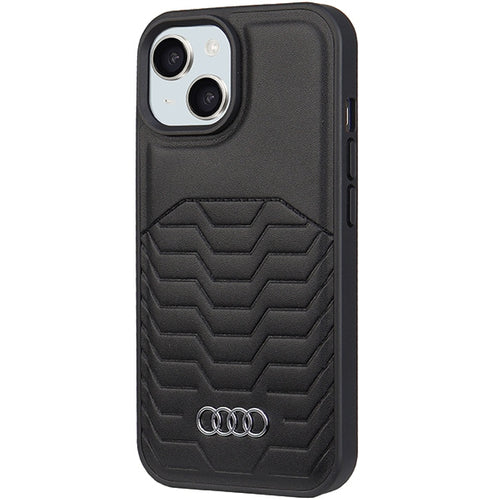 Audi Synthetic Leather Case with MagSafe for iPhone 15/14/13 - Black