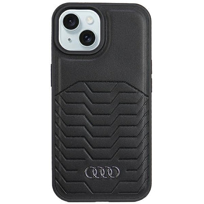 Audi Synthetic Leather Case with MagSafe for iPhone 15 Plus / 14 Plus - Black