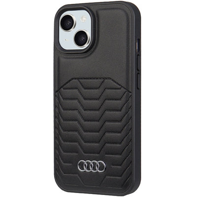 Audi Synthetic Leather Case with MagSafe for iPhone 15 Plus / 14 Plus - Black