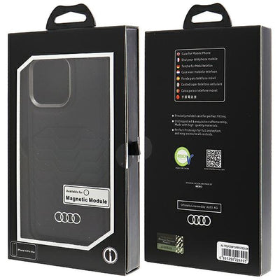 Audi Synthetic Leather case with MagSafe for iPhone 15 Pro Max - black