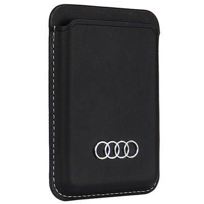 Audi Synthetic Leather magnetic wallet compatible with MagSafe - black