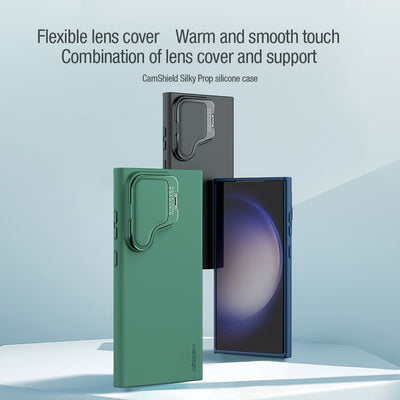 Nillkin CamShield Silky Prop Silicone Case for Samsung Galaxy S24 Ultra - black