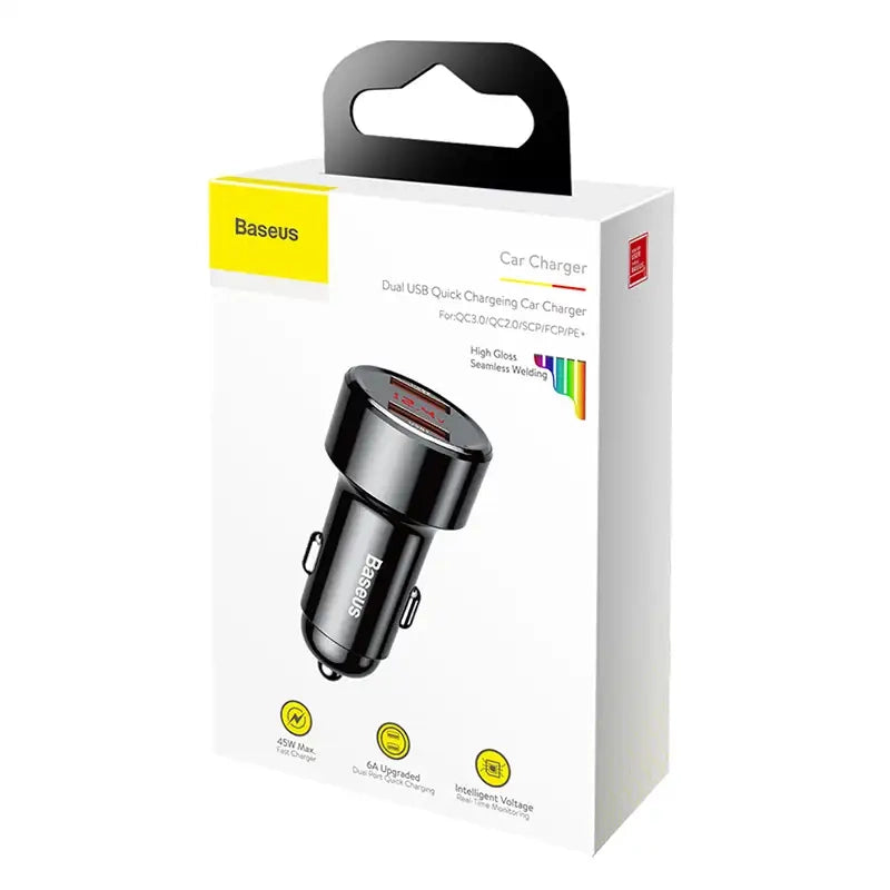 Ładowarka samochodowa Baseus Magic 2x USB QC 3.0 45W (czarna) - Product Image 6