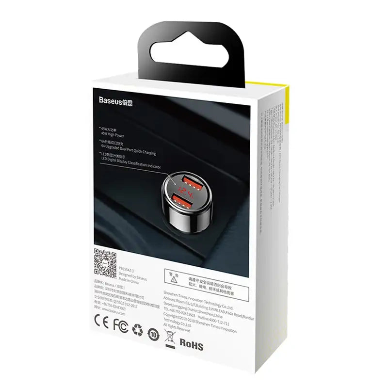 Ładowarka samochodowa Baseus Magic 2x USB QC 3.0 45W (czarna) - Product Image 7