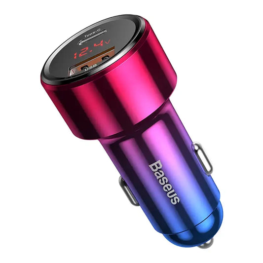 Baseus Magic USB + USB-C QC 4.0 PD 45W car charger (red-blue). - Product Image 2
