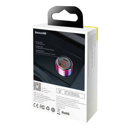 Baseus Magic USB + USB-C QC 4.0 PD 45W car charger (red-blue). - Product Image 7