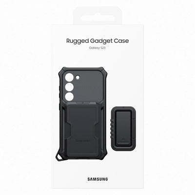 [RETURNED ITEM] Samsung Rugged Gadget Case for Samsung Galaxy S23 Rugged Cover Ring Holder Stand gray (EF-RS911CBEGWW)