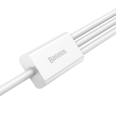 Baseus Superior Series USB-A - USB-C / Lightning / micro USB 3.5A cable 0.5m - white