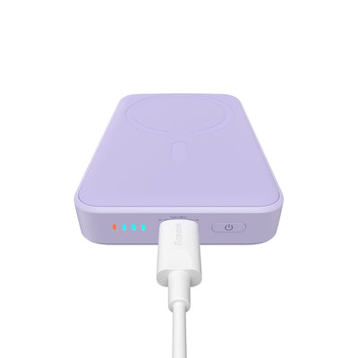Baseus Magnetic Mini Inductive Powerbank 10000mAh 20W - Purple + USB-C - USB-C Cable