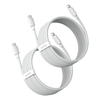 Baseus Simple Wisdom Lightning / USB-C Cable 20W 1.5 m 2 pcs - White