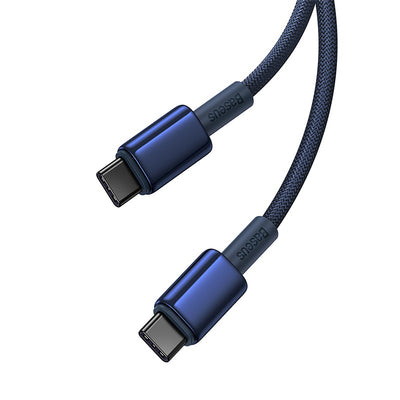 Baseus Tungsten Gold USB-C / USB-C 100W Cable 2m - Navy Blue