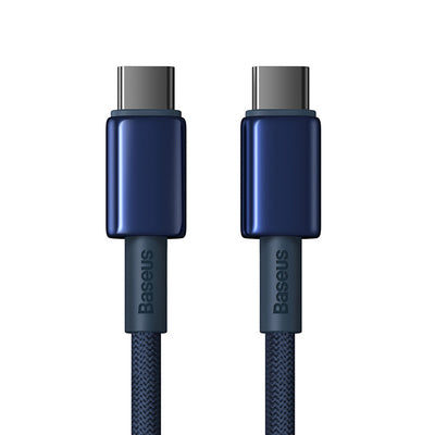 Baseus Tungsten Gold USB-C / USB-C 100W Cable 2m - Navy Blue