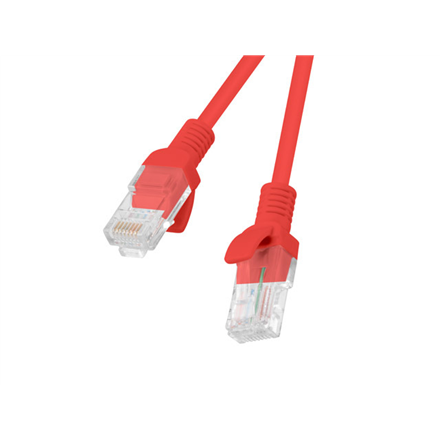Lanberg Patchcord CAT.5E UTP 0.25M fluke passed 10-pack, Red | PCU5-20CC-0025-R