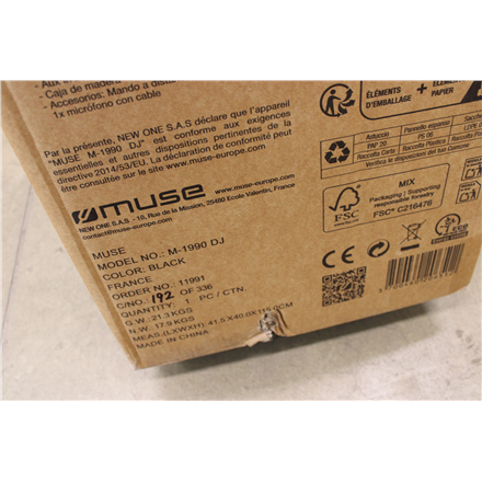 SALE OUT. Muse M-1990 DJ Party Box Double Bluetooth CD, DAMAGED PACKAGING | Muse | Party Box Double Bluetooth CD Speaker