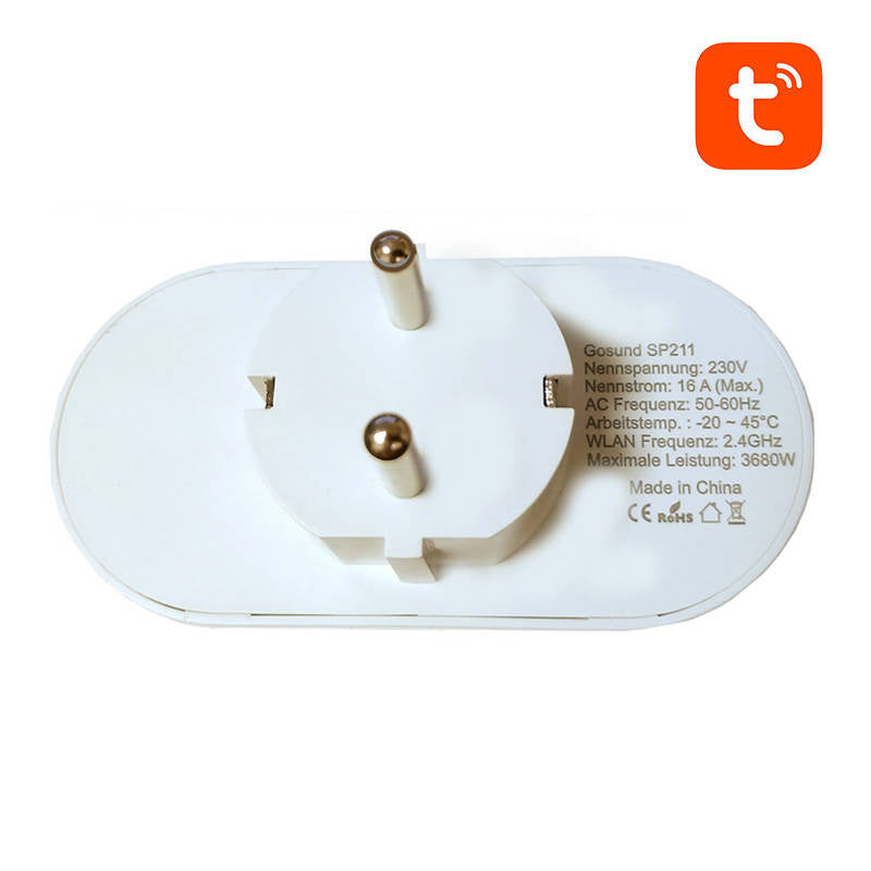 Dual smart plug WiFi Gosund SP211 3500W, Tuya - Product Image 3