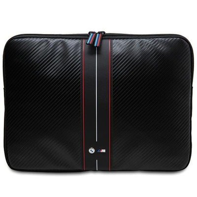 BMW Carbon &amp; Red Stripe sleeve for a 16" laptop - black