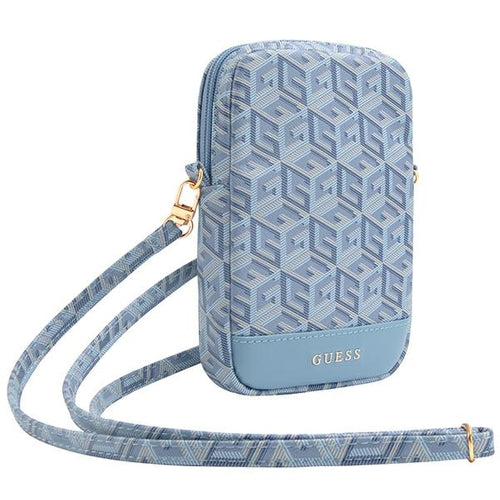 Guess Zip GCube Bottom Stripe phone bag - blue