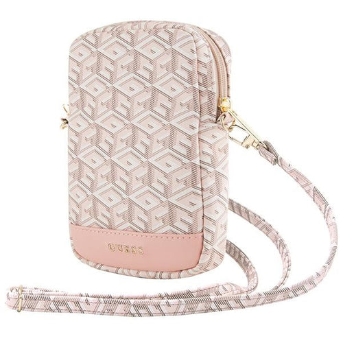 Guess Zip GCube Bottom Stripe phone bag - pink