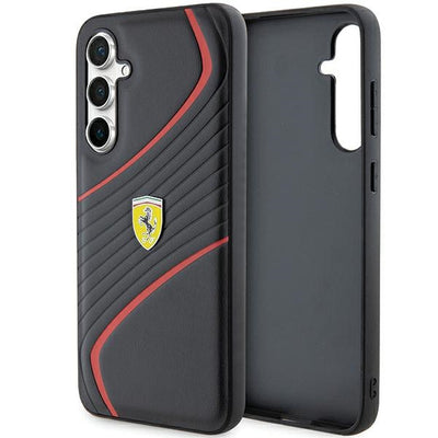 Ferrari Twist Metal Logo case for Samsung Galaxy S23 FE - black
