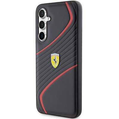 Ferrari Twist Metal Logo case for Samsung Galaxy S23 FE - black